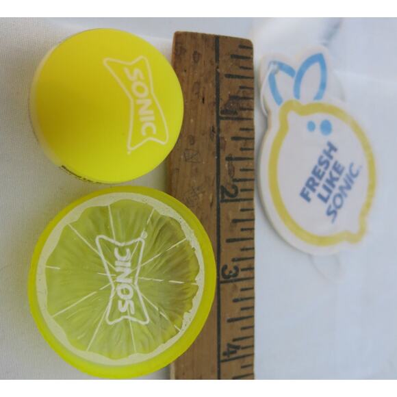 Sonic Drive In Unreleased Lemon Slice Clip/Air Fresheners/Lip Balm Promo New - Picture 8 of 8